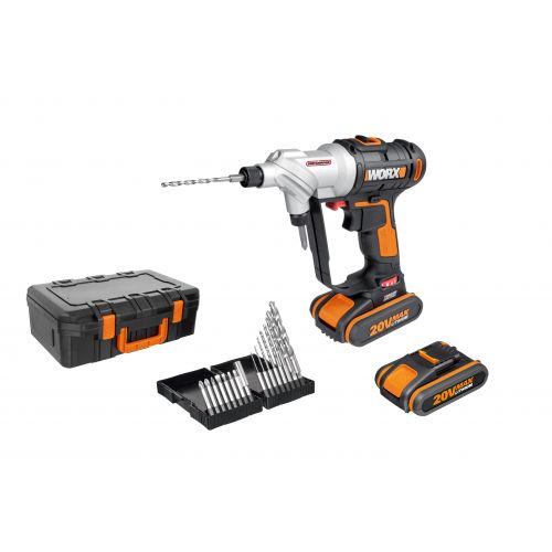 Worx WX176.3 - Taladro Atornillador doble cabezal Switchdriver 20V 2.0Ah (2 bat)